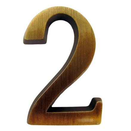 AJTÓSZÁM ÖNTAPADÓS ANTIK "2" 4,5CM