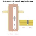 ZÁRBETÉT 35/35MM 3 KULCS RÉZ
