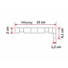 ABLAKPÁRKÁNY, ANTRACIT 300 X 2 CM