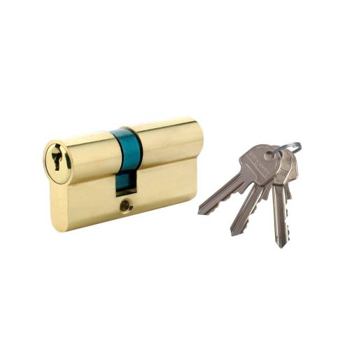 Biztonsági zár,  természetes sárgaréz, standard 3 kulcs, 60 30 x 30 mm 
