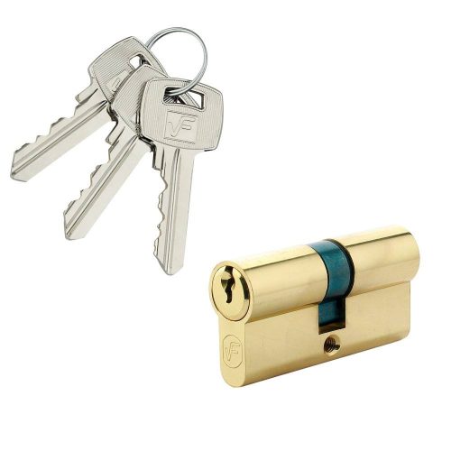 Biztonsági zár, természetes sárgaréz, szabványos 3 kulcs,90 35 x 55 mm 
