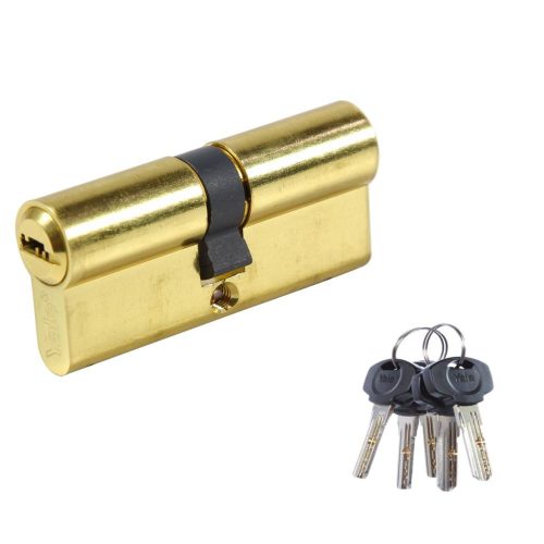 Yale biztonsági zár, sárgaréz, 5 kulcs, 35 x 35 mm