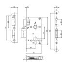 Belső ajtózár 43 x 54 mm