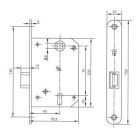 Belső ajtózár 43 x 72 mm