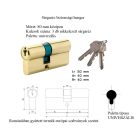 Biztonsági zár, 3 kulcs, L80 40 x 40 mm