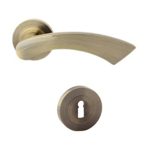    Antalya Gato beltéri ajtó kilincs, antik bronz, 130 x 55 mm