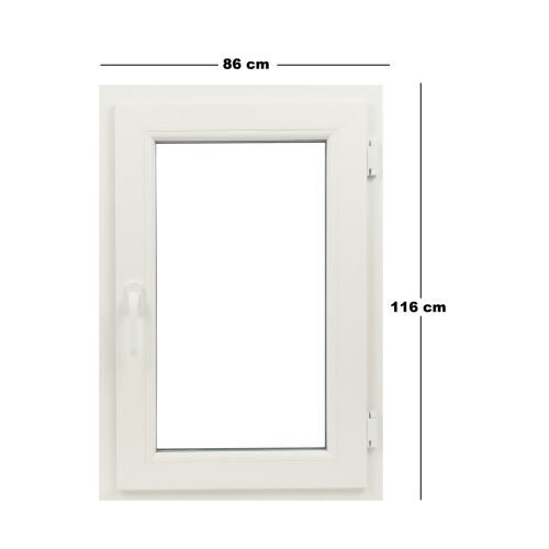 Műanyag ablak fehér 86x116cm 5 kamrás Bukó/Nyíló