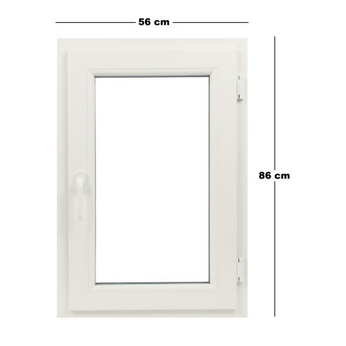 Műanyag ablak fehér 56x86cm 5 kamrás Bukó/Nyíló