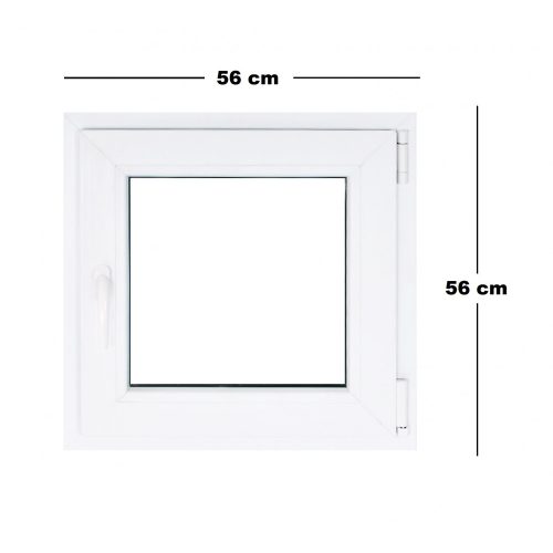 Műanyag ablak fehér 56x56cm 5 kamrás Bukó/Nyíló