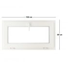 Műanyag ablak fehér 100x50cm 3 kamrás Bukó