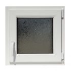 Műanyag ablak, dupla üvegezésű, 5 kamrás, 56x56cm, bukó nyíló