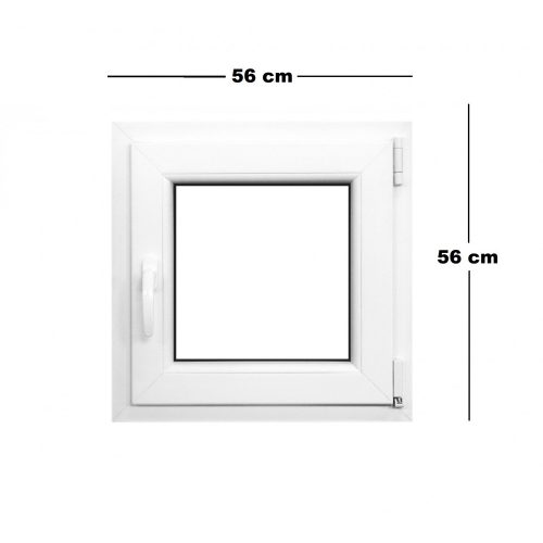 Műanyag ablak fehér 56x56cm 6 kamrás Bukó/Nyíló