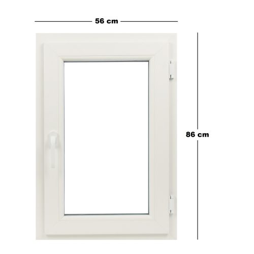 Műanyag ablak fehér 56x86cm 7 kamrás Bukó/Nyíló