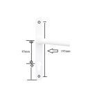 Ajtókilincs, Filiz, fehér, 85 mm, 195 x 28 mm