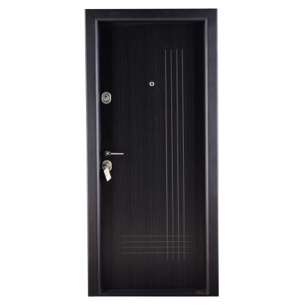 Fém bejárati ajtó Megadoor Prestige 1 lux M41, Jobb, gyöngyházfekete, 200 x 88 cm