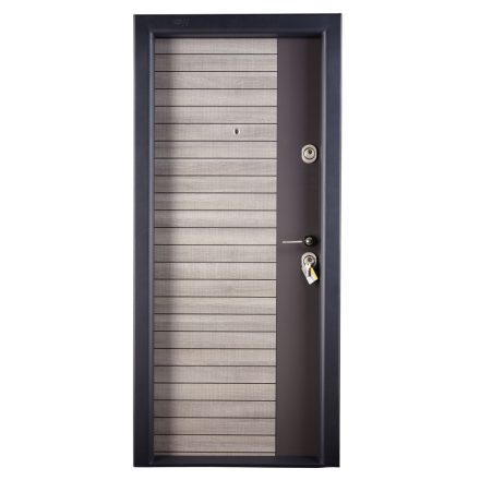 Fém bejárati ajtó Megadoor Prestige 1 lux 260, bal, szürke, 200 x 88 cm