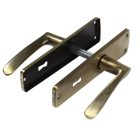 Urbis belső ajtó kilincs, antik sárgaréz, 54 mm