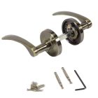 Napoli  belső ajtó kilincs, alumínium, antik sárgaréz