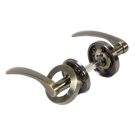 Napoli  belső ajtó kilincs, alumínium, antik sárgaréz