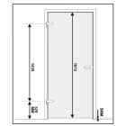 Tolóajtó,edzett üveg 83,4 x 197,2 cm