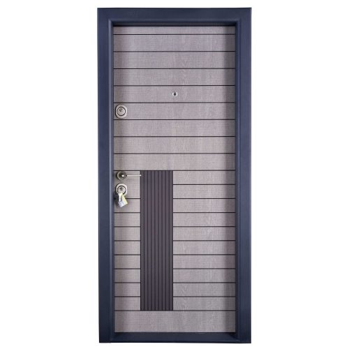 Fém bejárati ajtó Megadoor Prestige 1 lux 1034, jobb, tölgy szürke, 200 x 88 cm