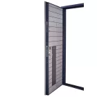 Fém bejárati ajtó Megadoor Prestige 1 lux 1034, jobb, tölgy szürke, 200 x 88 cm