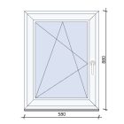 Bukó-nyíló ablak 58x88 cm BAL