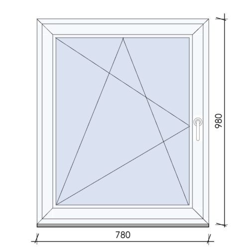 Bukó-nyíló ablak 80x100 cm