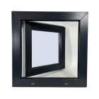 MŰANYAG ABLAK, 6 KAMRÁS ANTRACIT 58X58CM