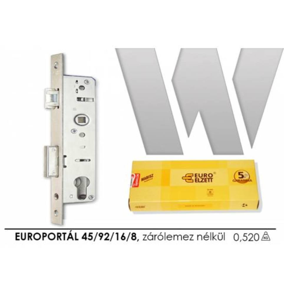 Ajtózár ELZETT 45/92/16/8 EUROPORTÁL